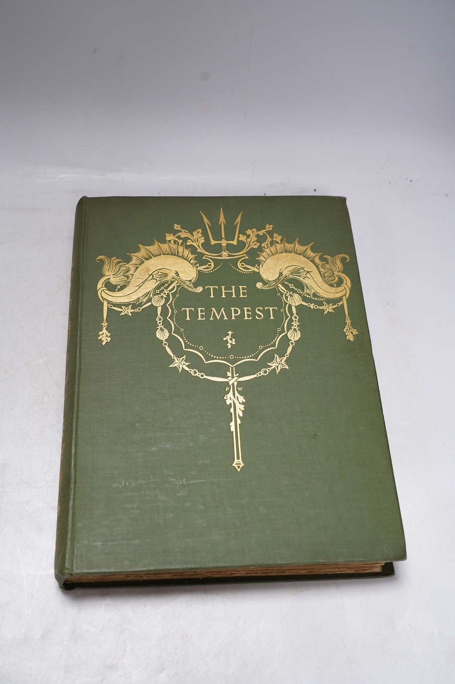 Shakespeare, William - The Tempest. title illus. and 20 coloured and mounted plates (by Paul Woodroffe) with captioned guards; gilt pictorial cloth and gilt top, 4to. 1908; Irving, Washington - Rip Van Winkle ... title i